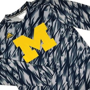 Adidas Climalite Michigan Wolverines Shirt Size L